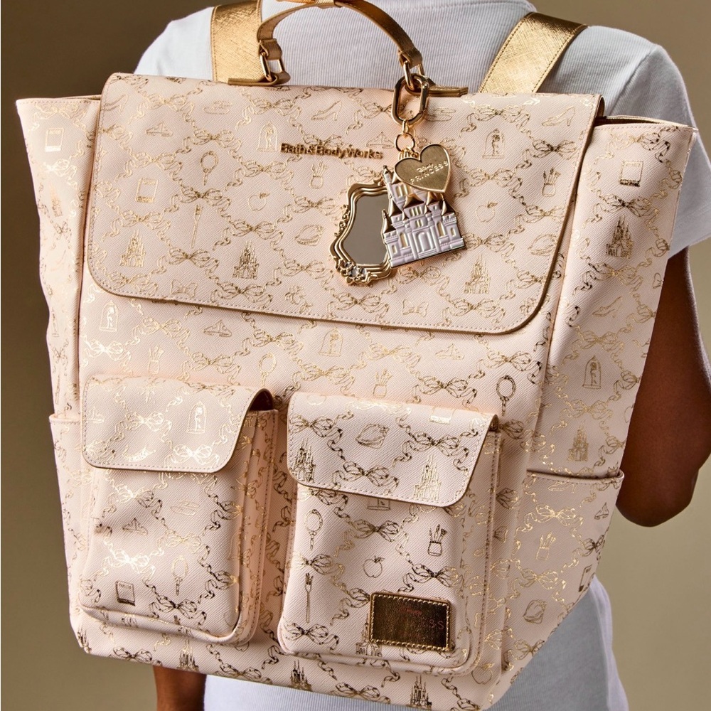 Elegant Gold and Cream Backpack by Bath & Body Works